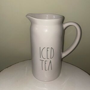 White Ceramic Iced Tea Pitcher